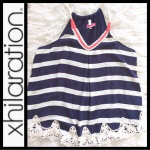 Xhilaration Striped Nautical Tank Top